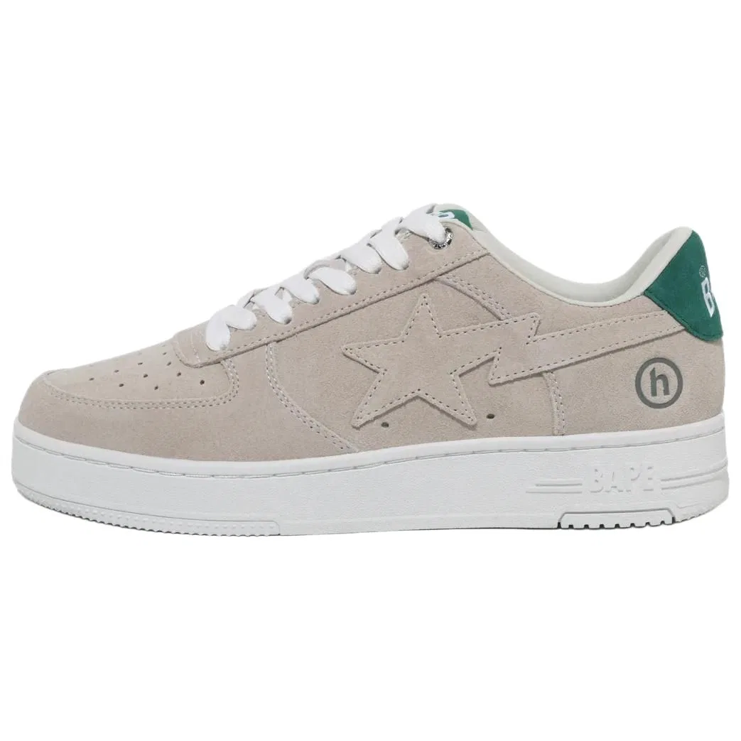 Кроссовки скейтбордические из телячьей кожи A BATHING APE бежевые