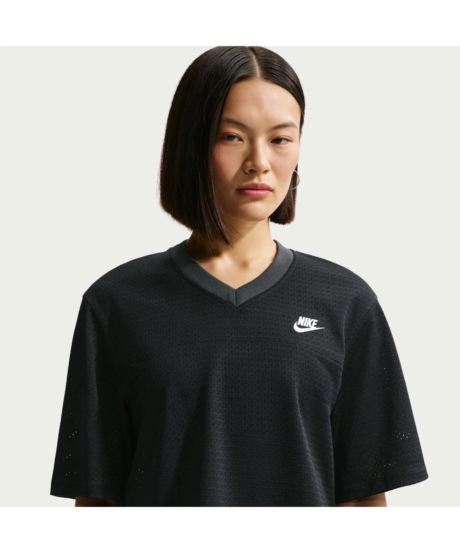 Женский топ из сетчатой ткани WSNSWHRTGFSTVLCROPMSHJ NIKE розовый — фото 4
