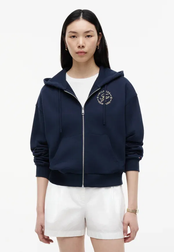 Толстовка на молнии Roundal, Tommy Hilfiger, тёмно-синий