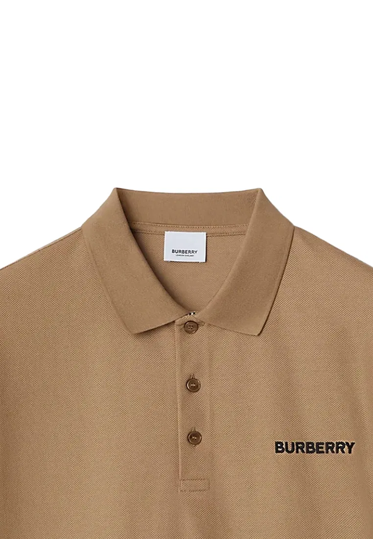 Поло Burberry мужское с коротким рукавом, верблюжий, коричневый — фото 3