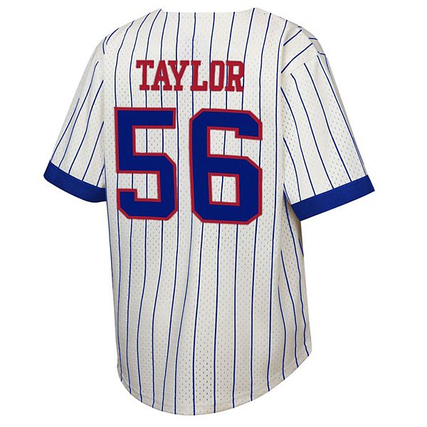 Бейсбольная футболка youth lawrence taylor cream new york giants с именем и номером игрока Mitchell & Ness — фото 4