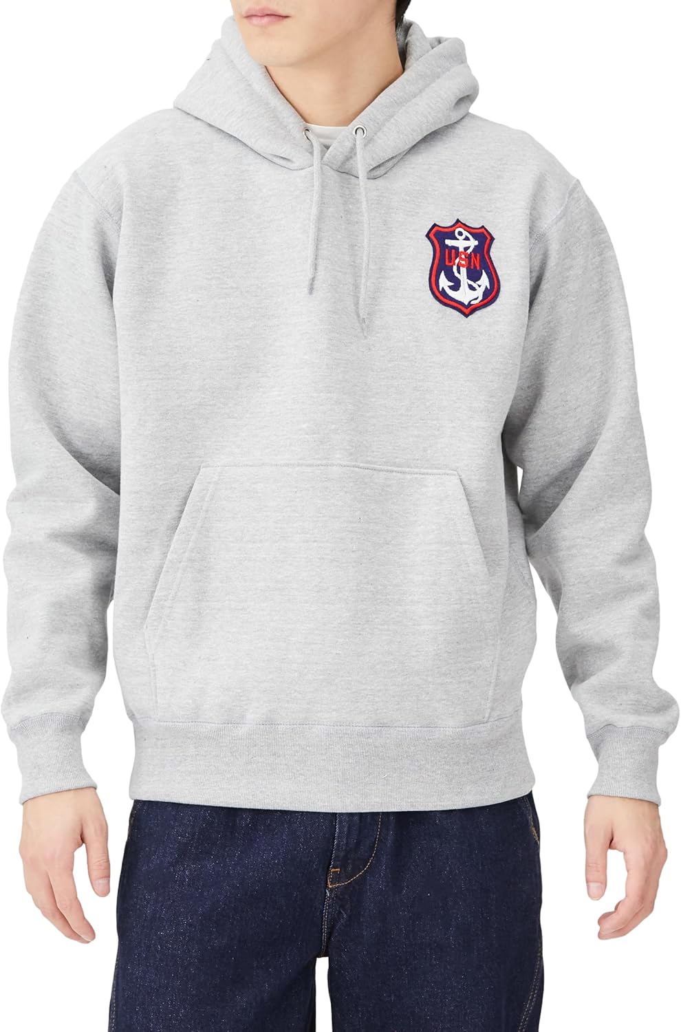 

Толстовка с капюшоном в стиле F, нашивка с гербом армии США, на флисовой подкладке, без капюшона, светло-серый меланж F-Style