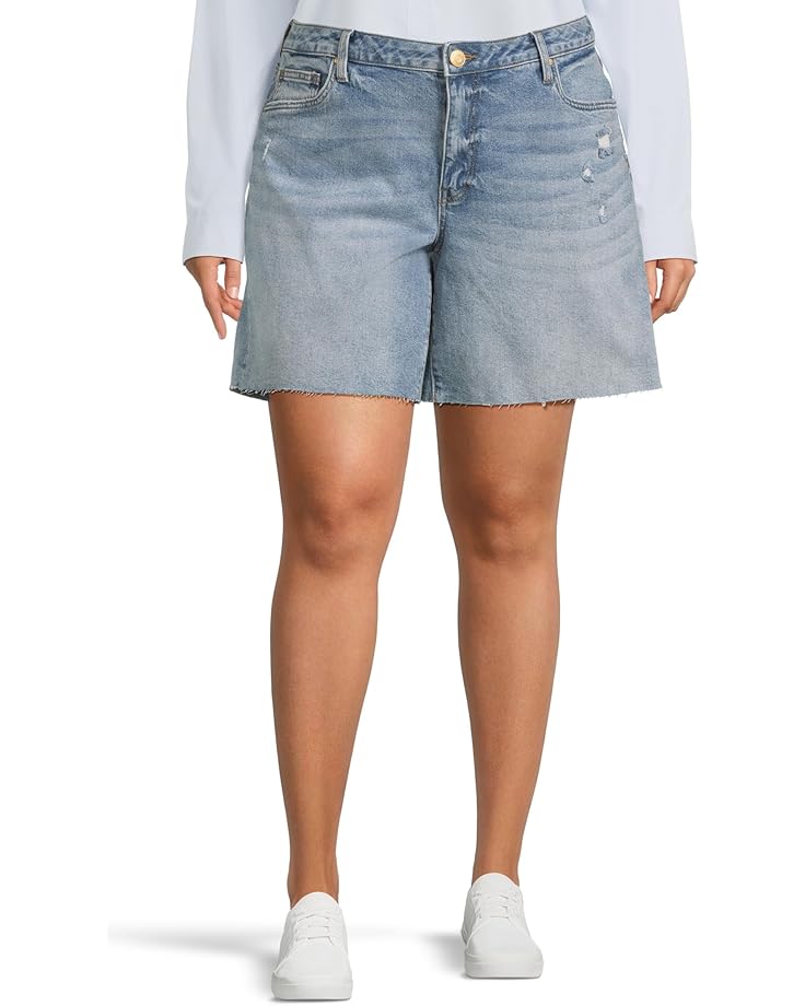 

Шорты KUT from the Kloth Plus Size Hailey High Rise Long Bermuda-Basic Raw Hem, цвет Focus