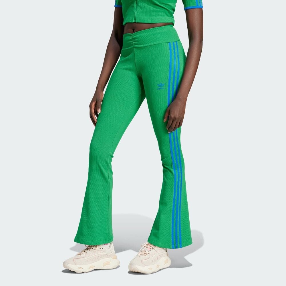 

Тайтсы Adidas Adidas Originals Ribbed Flare Leggings, зеленый