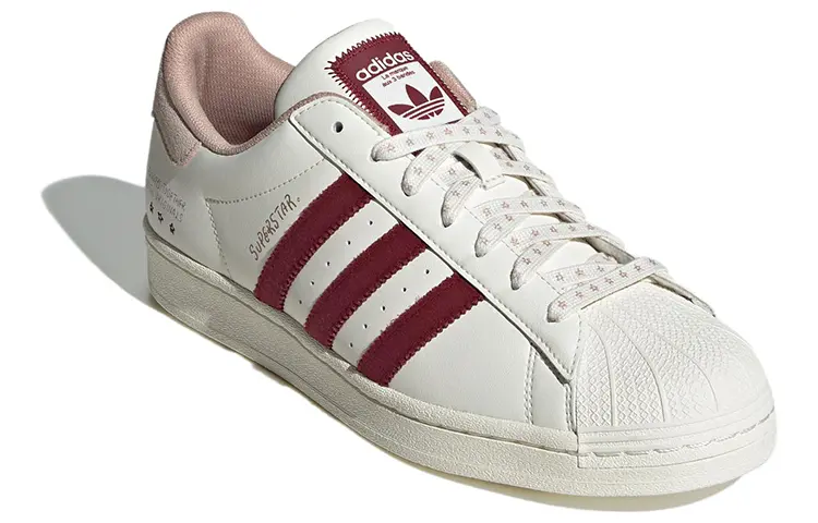 Adidas originals Superstar Обувь для скейтбординга унисекс, Белый/Красный — фото 3