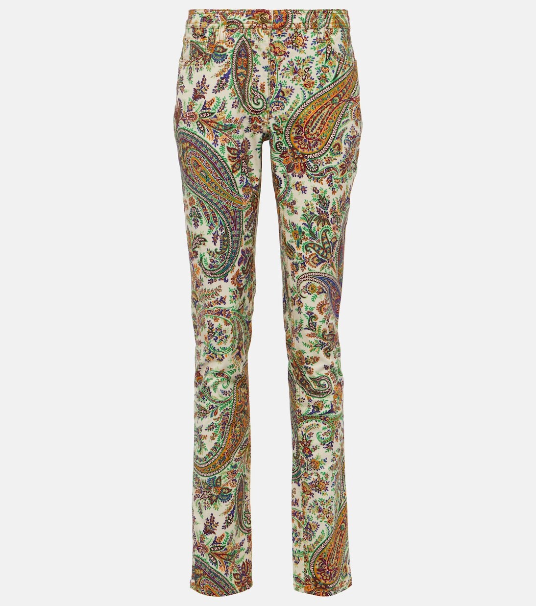 

Джинсы узкого кроя со средней посадкой и узором paisley Etro, мультиколор