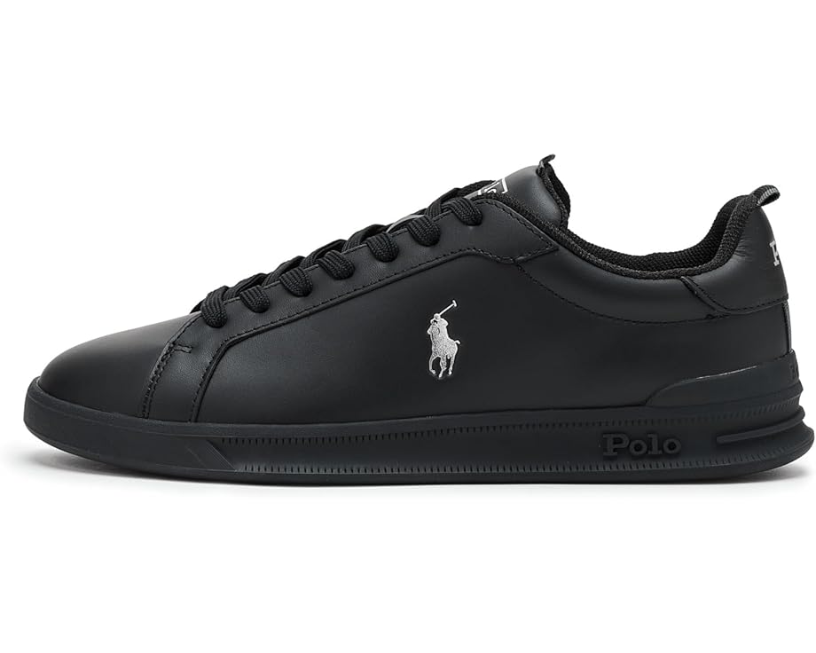 Мужские кеды Polo Ralph Lauren Heritage Court II Leather, Black/Silver — фото 4