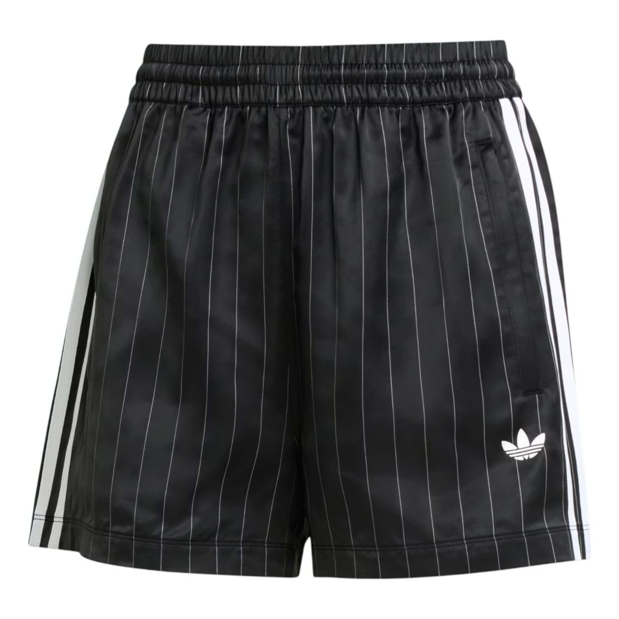 

(WMNS) Шорты Adidas Pinstripe Satin Shorts 'Black'