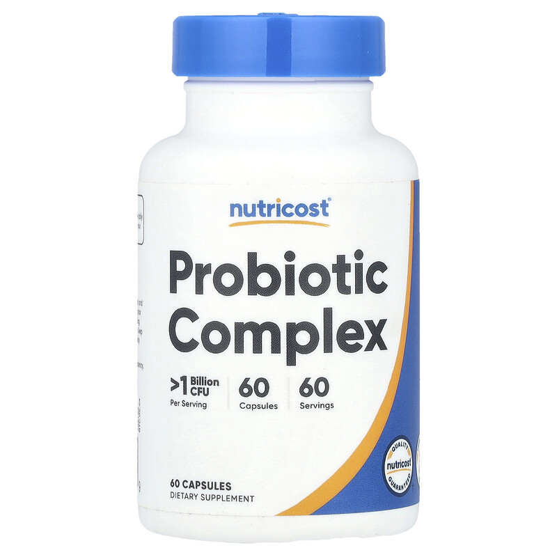 

Nutricost, Комплекс пробиотиков,> 1 млрд КОЕ, 60 капсул