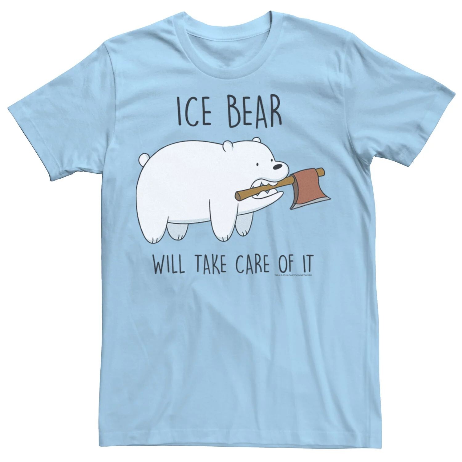 

Мужская футболка CN Bare Bears Ice Bear Take Care Of It Axe Licensed Character