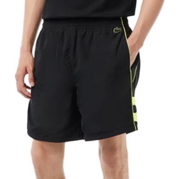 LACOSTE Мужские повседневные шорты, цвет Black/Yellow — фото 2