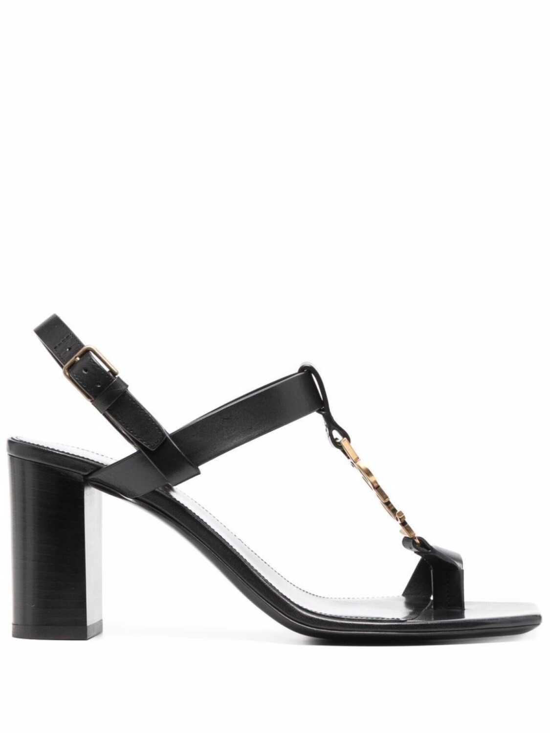 

Saint Laurent босоножки Cassandra на блочном каблуке, черный