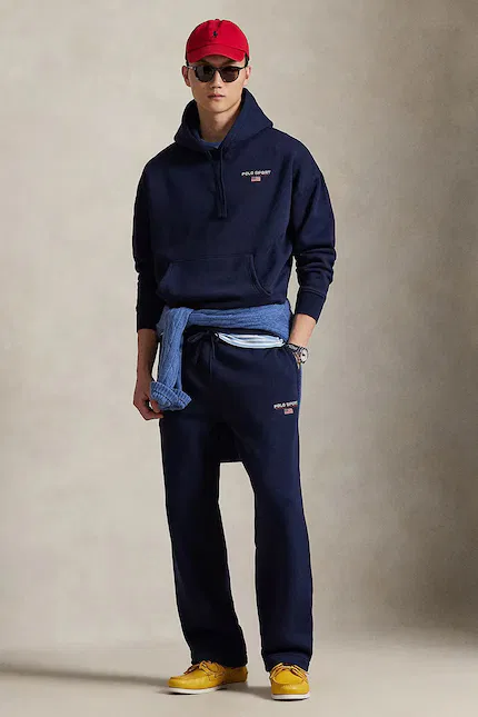 Худи хлопковое Polo Ralph Lauren, синий — фото 3
