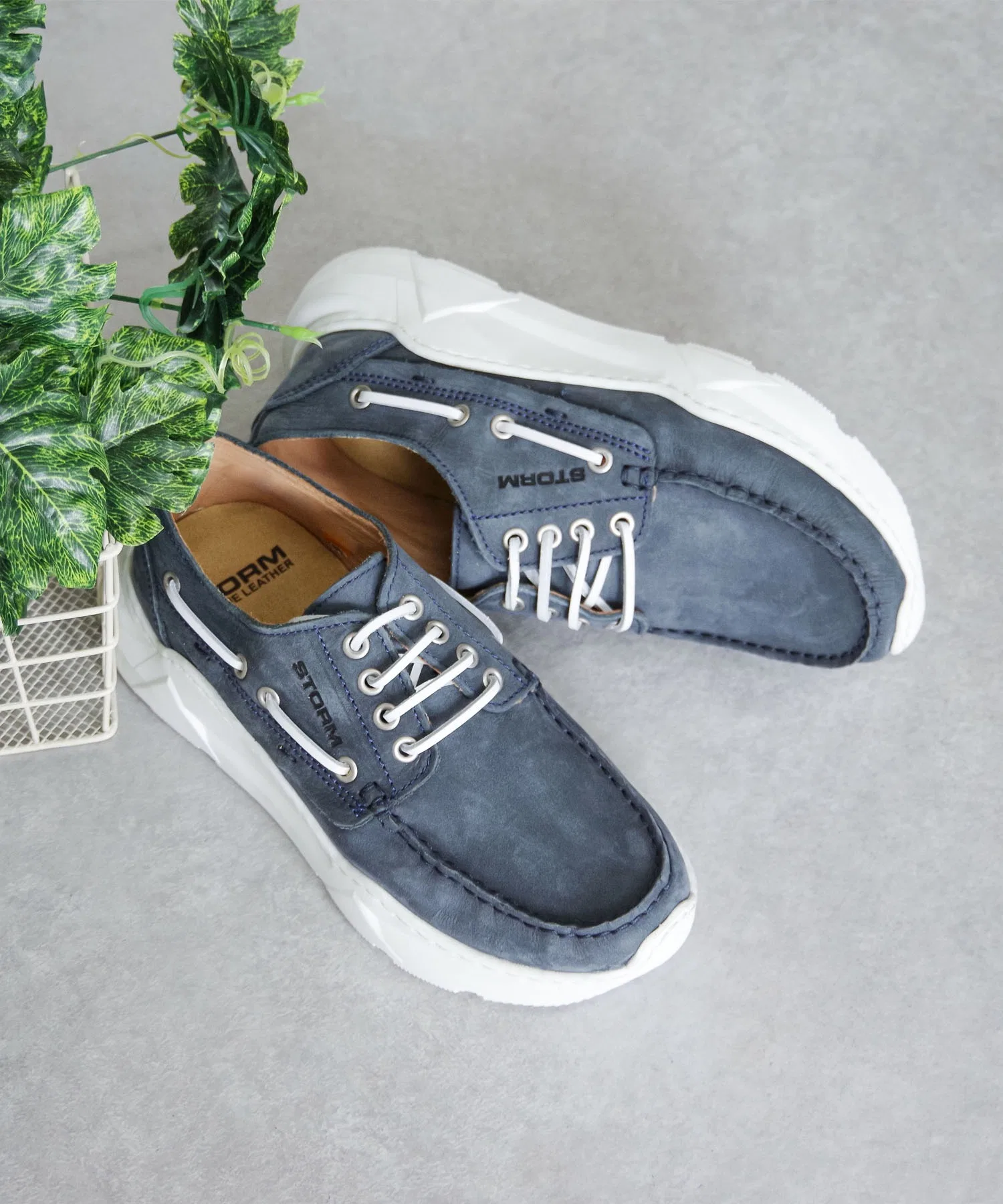 Мужские мокасины/декабристы STORM Hybrid Leather Deck Shoes 6552 REMESSA — фото 3