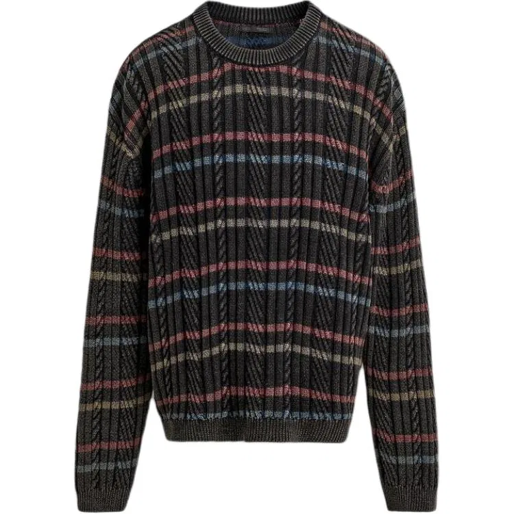 Мужской свитер с круглым вырезом, Black, ZARA