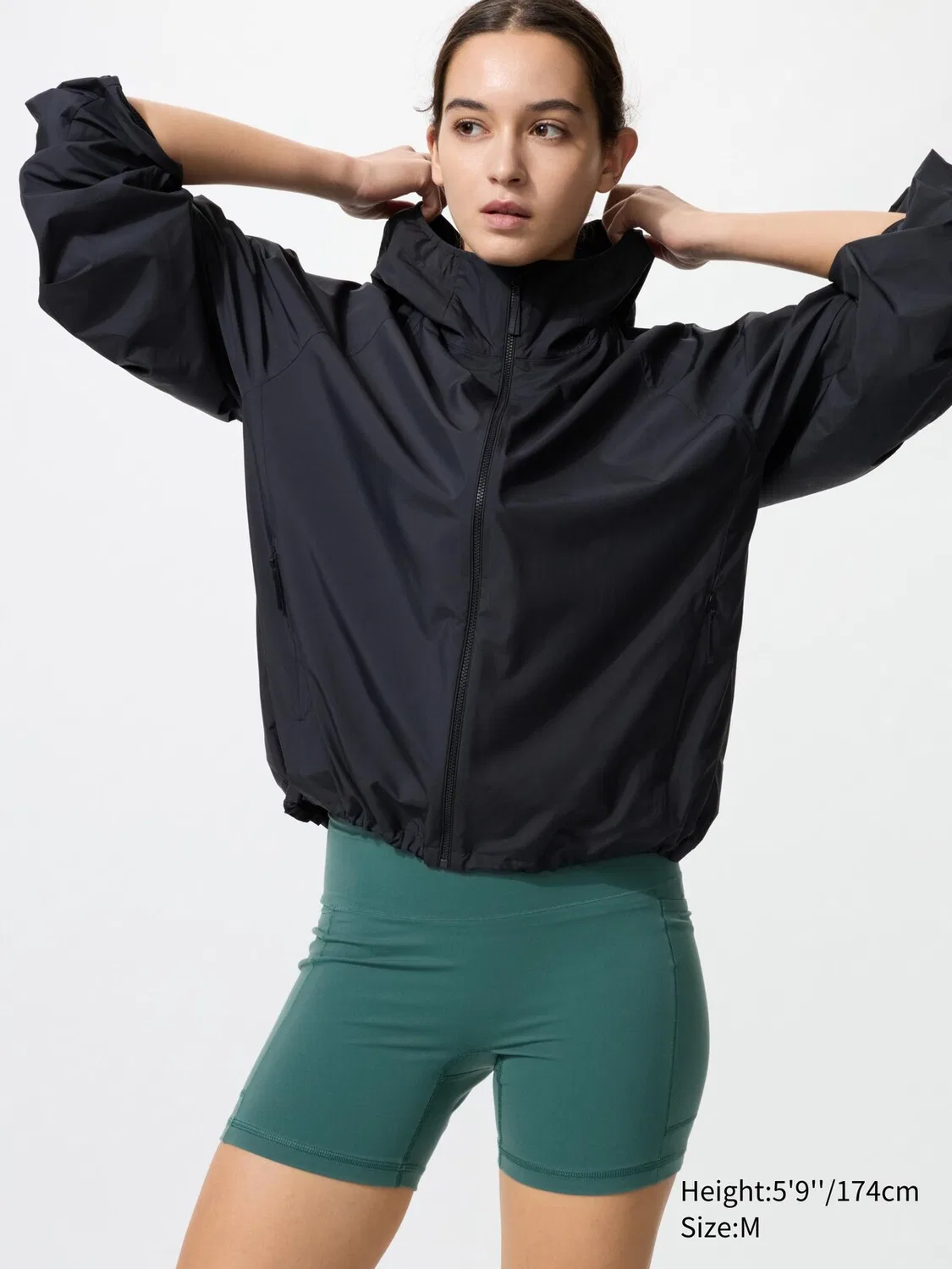 Шорты Uniqlo, спортивные, велосипедные, зеленые