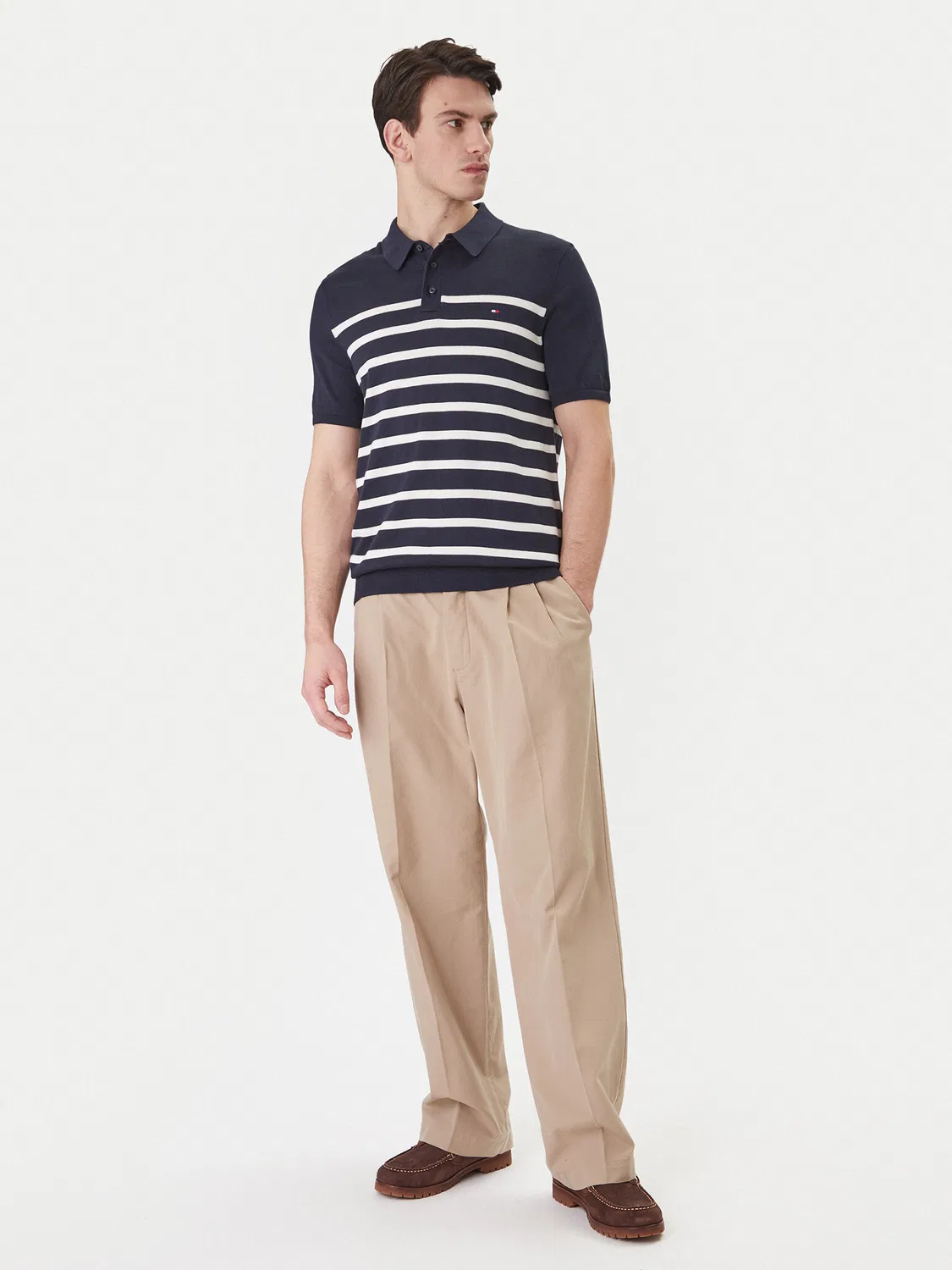 Мужское поло стандартного кроя Essential Tommy Hilfiger, темно-синий — фото 2