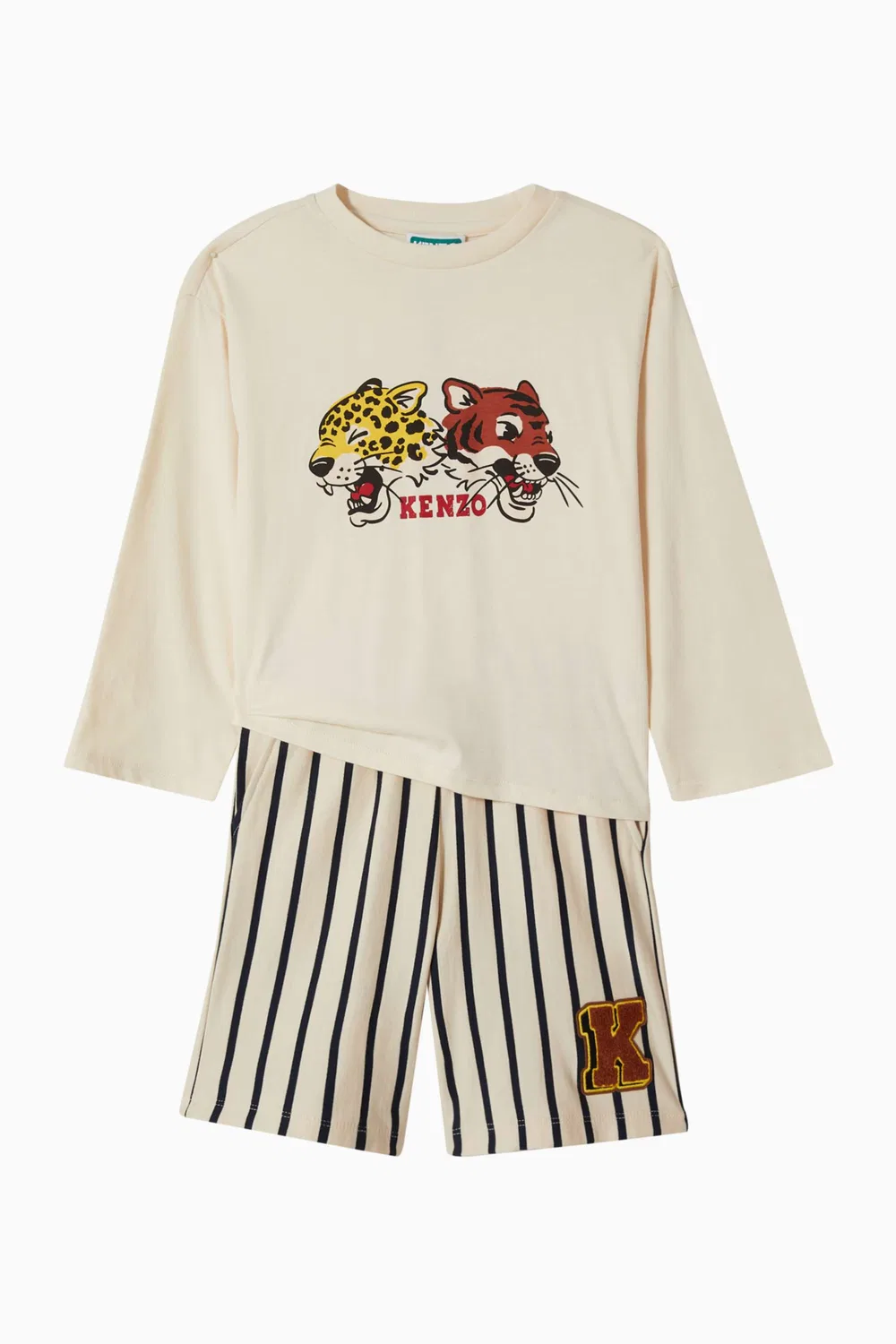 Футболка с принтом животных из органического хлопка KENZO KIDS — фото 2