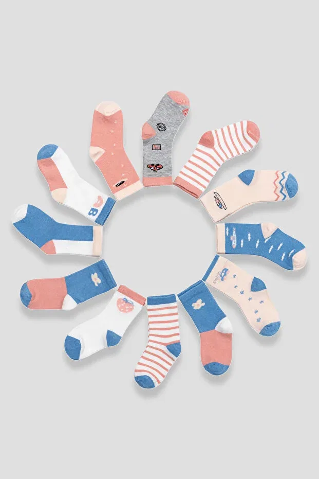 Детские носки для девочек с принтом Defne Baby, Colored — фото 2