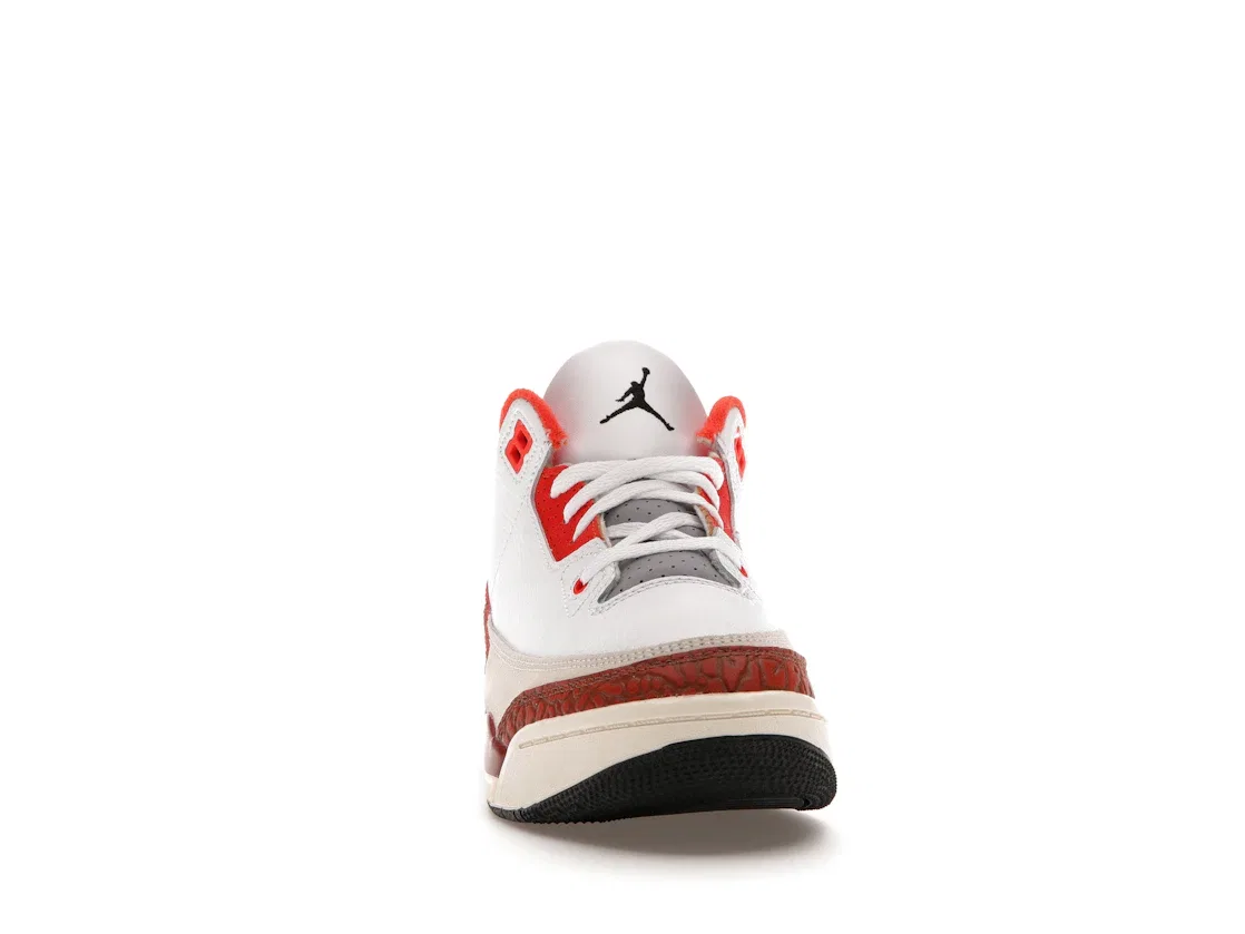 Детские кроссовки для мальчиков с принтом Jordan 3 Retro SE Jordan, White/Black/Mars Stone/Team Orange — фото 2