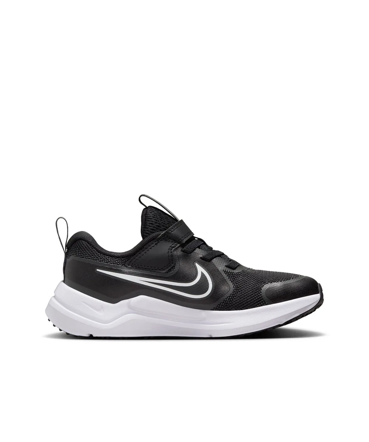 Детские кроссовки без шнуровки с липучками NIKE Cosmic Runner PSV, Black/White — фото 2