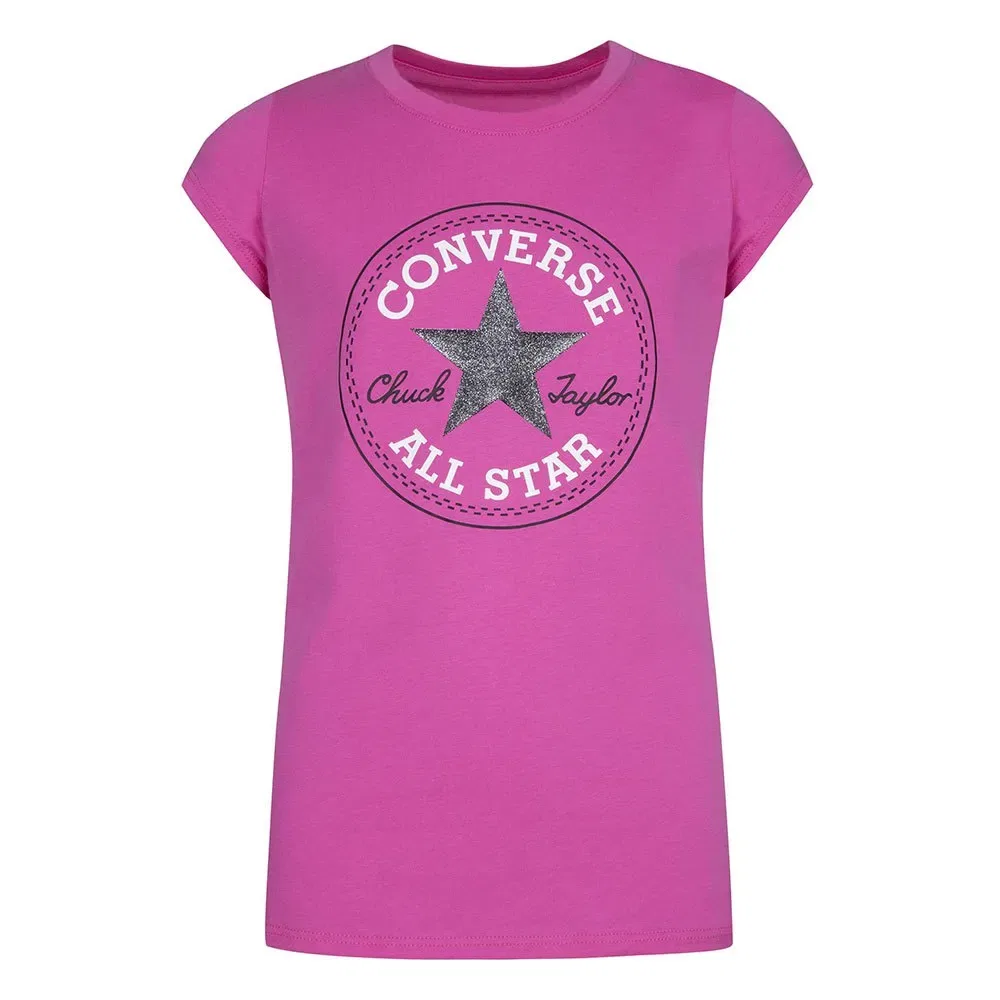 Футболка с коротким рукавом TimeleChuck Patch Converse Kids, розовый