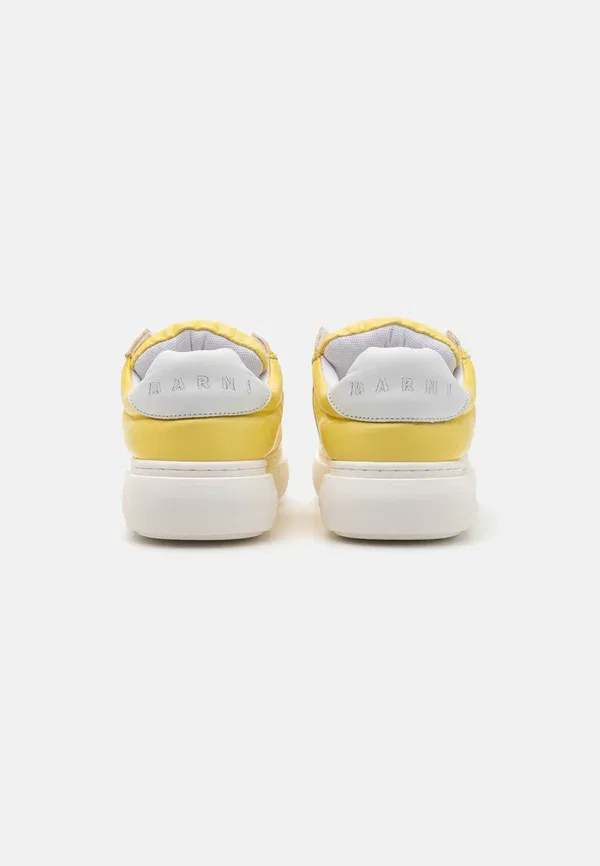 Кроссовки из кожи и искусственной кожи Marni Yellow, White, белый/желтый — фото 3