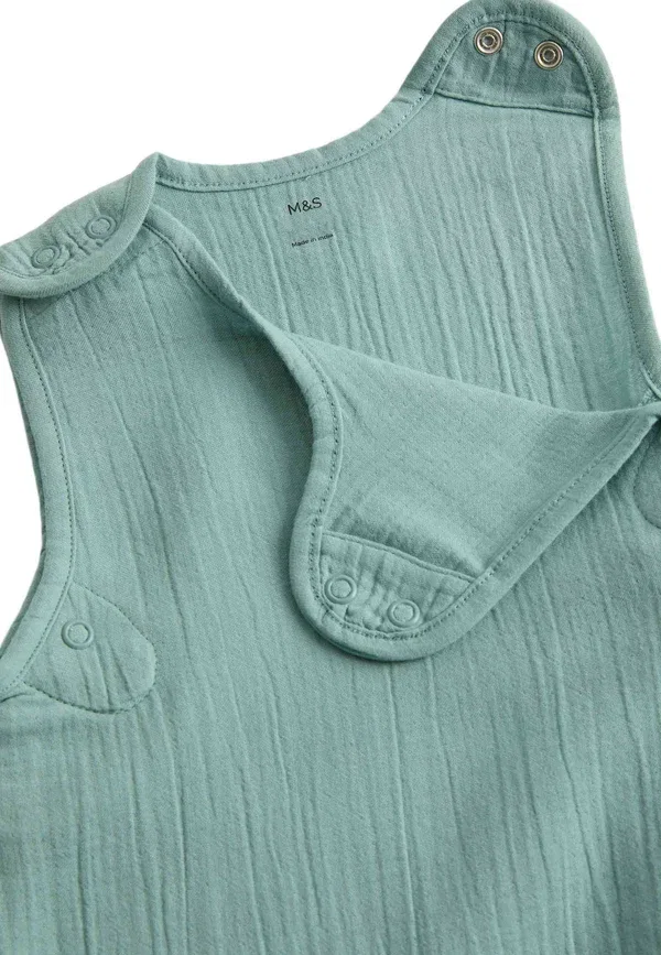 Спальный мешок хлопковый 0.5 tog Marks & Spencer, Aqua, аквамарин — фото 3