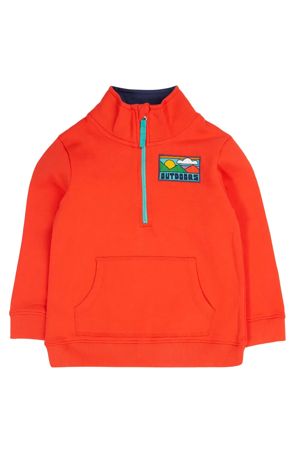 Детский свитшот с полузамком Handy Frugi, Red