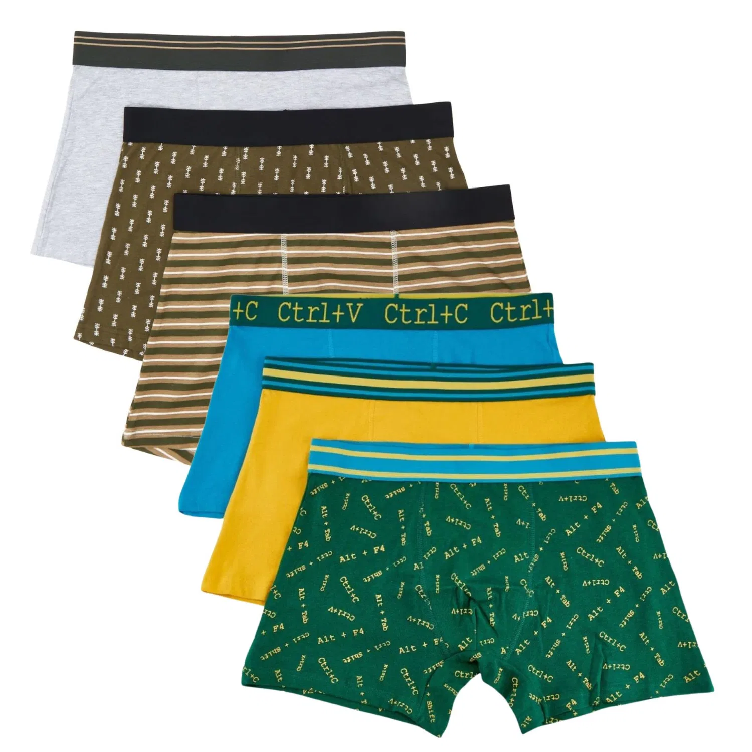 Мужские боксеры-слипы хлопковые Multipack, Assorted Pack of 6