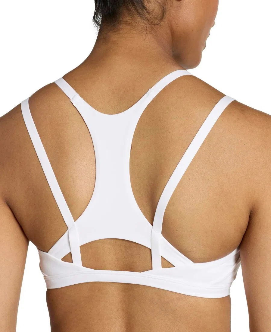 Женский спортивный топ для тренировок Optime Workout Strappy Light Support adidas, White — фото 2