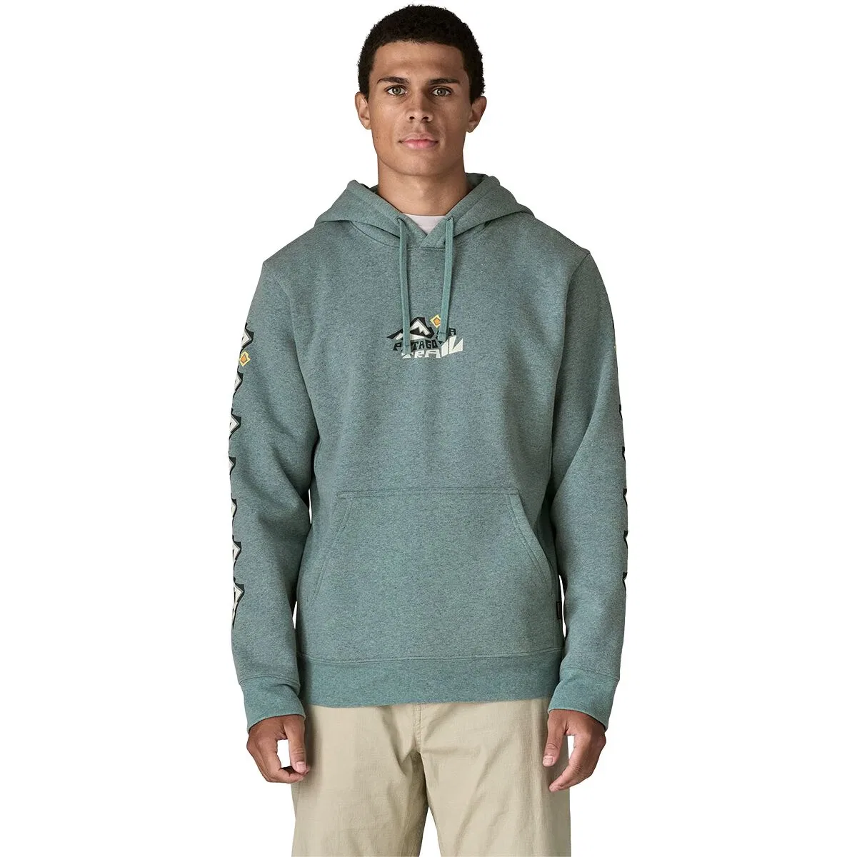 Мужское худи из переработанного флиса с принтом Trailcheck Uprisal Hoody Patagonia, Blue Sage