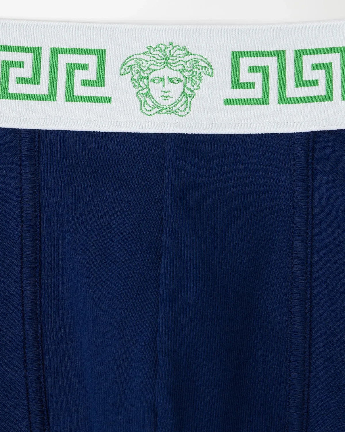 Трусы из ребристого хлопкового джерси VERSACE, синий — фото 3
