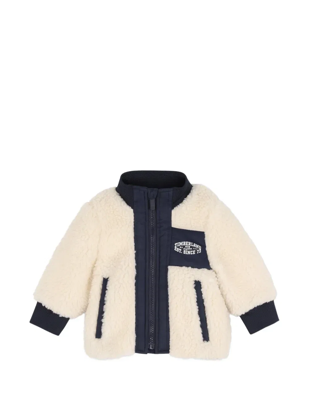 Куртка с нашивкой-логотипом Timberland Kids, бежевый