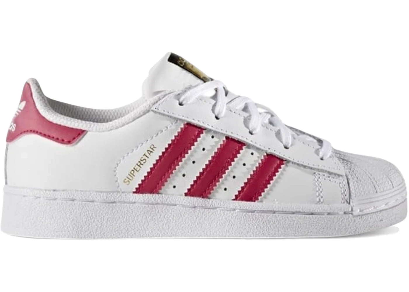 Детские Кроссовки Lifestyle Adidas Superstar Foundation, White Bold Pink Footwear White