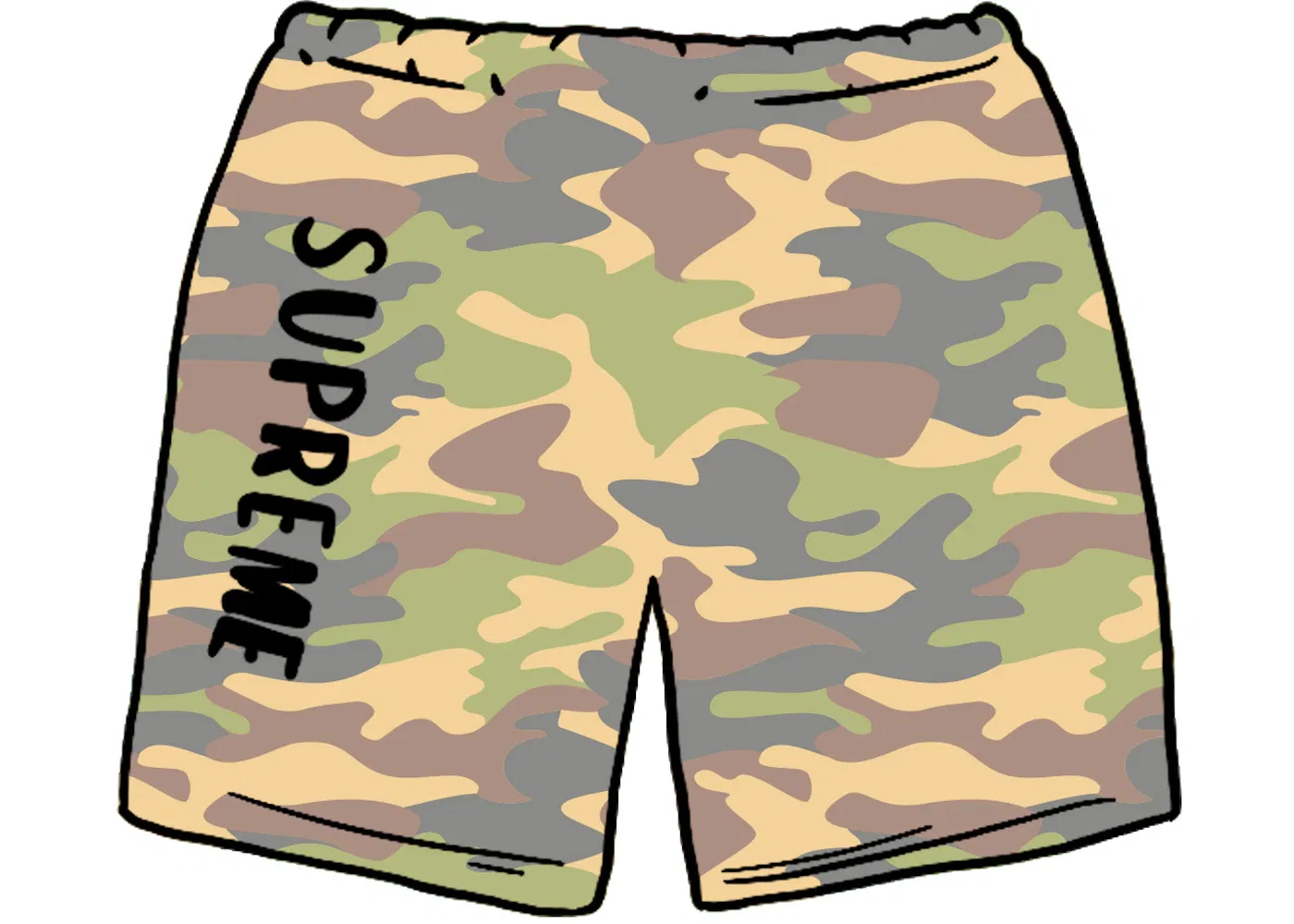 Мужские шорты с окраской Supreme Sweatshort, Painted Camo