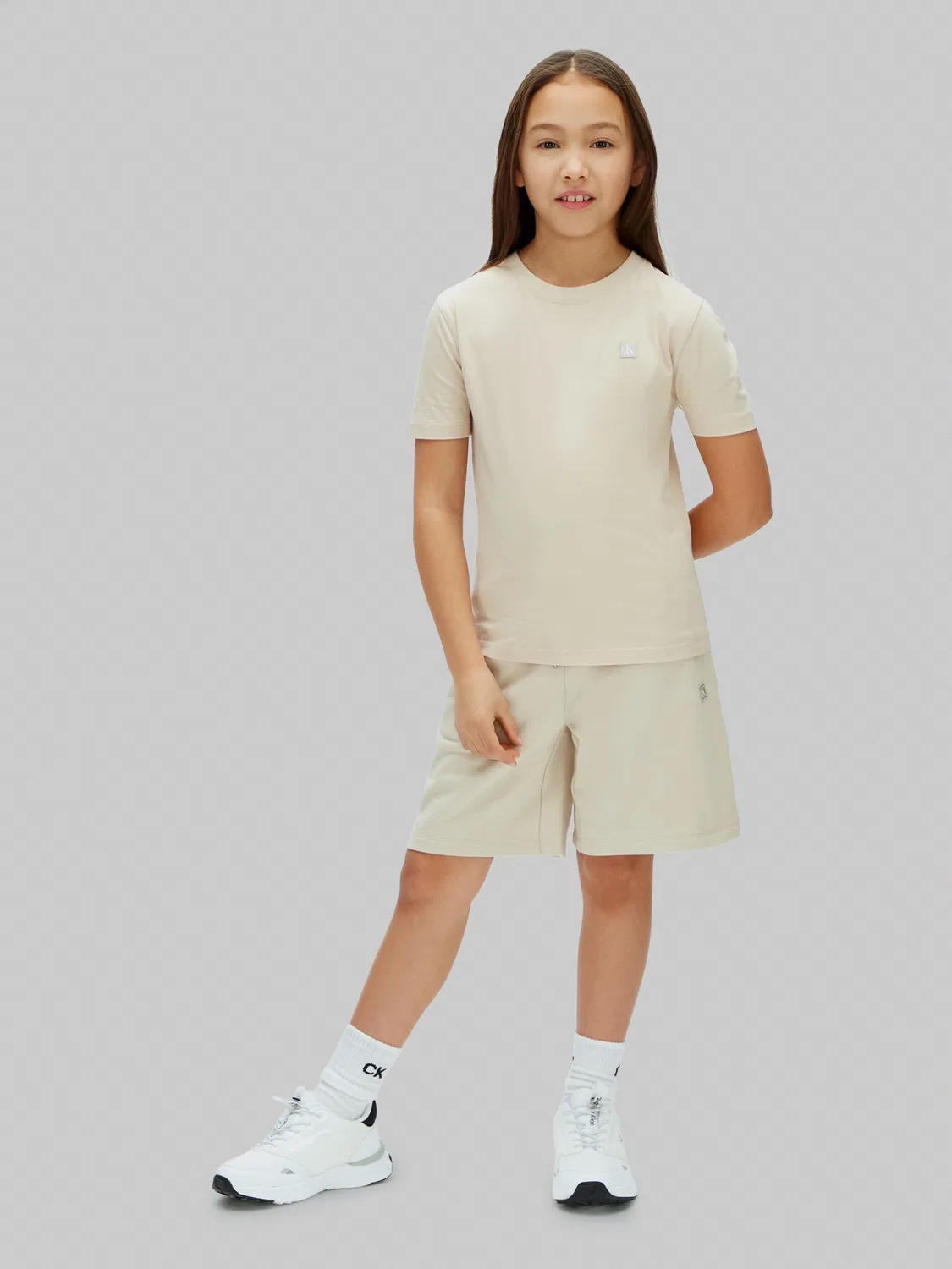 Шорты джинсовые карго Calvin Klein, овсяный