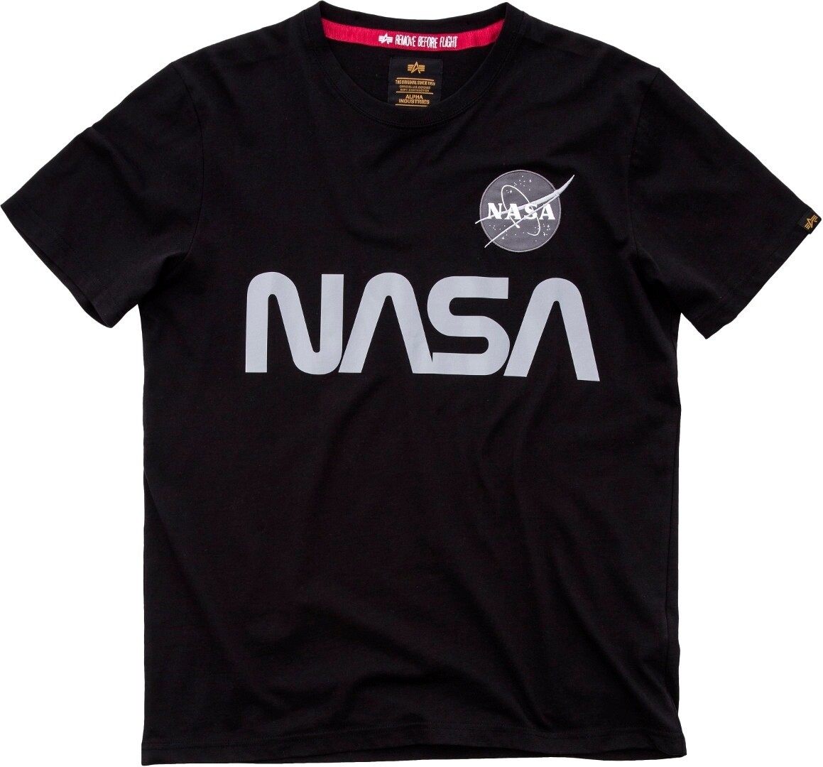 

Футболка Alpha Industries NASA Reflective, черная