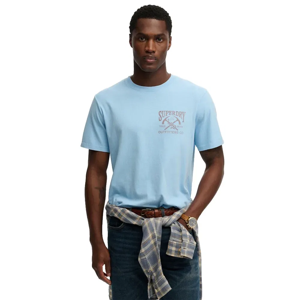 Мужская футболка с принтом Outdoors Mountain Relaxed Fit Superdry, Blue