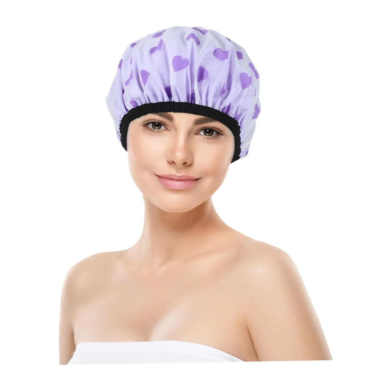 Шапочка для душа Reusable with Satin Lining, VALICLUD, Purple — фото 2
