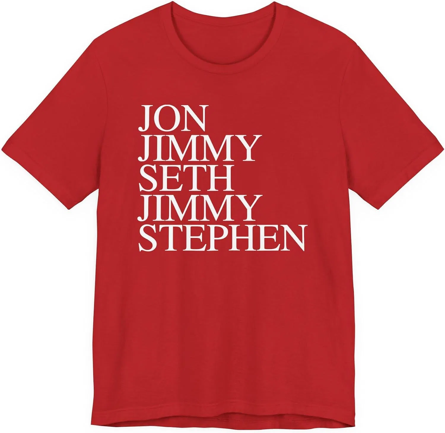 Мужская футболка с принтом Support Late Night Comedy, Political Satire Tee, Stephen Colbert Fan, The Daily Show, Free Speech Gift, Funny TV Show, красный — фото 3