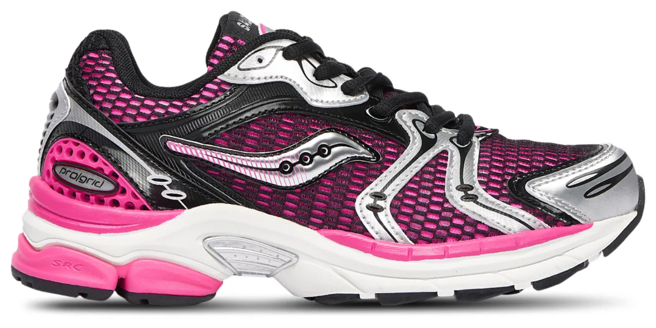 Детские кроссовки для девочек с открытым верхом из сетки ProGrid Triumph 4 Saucony, Pink/Black