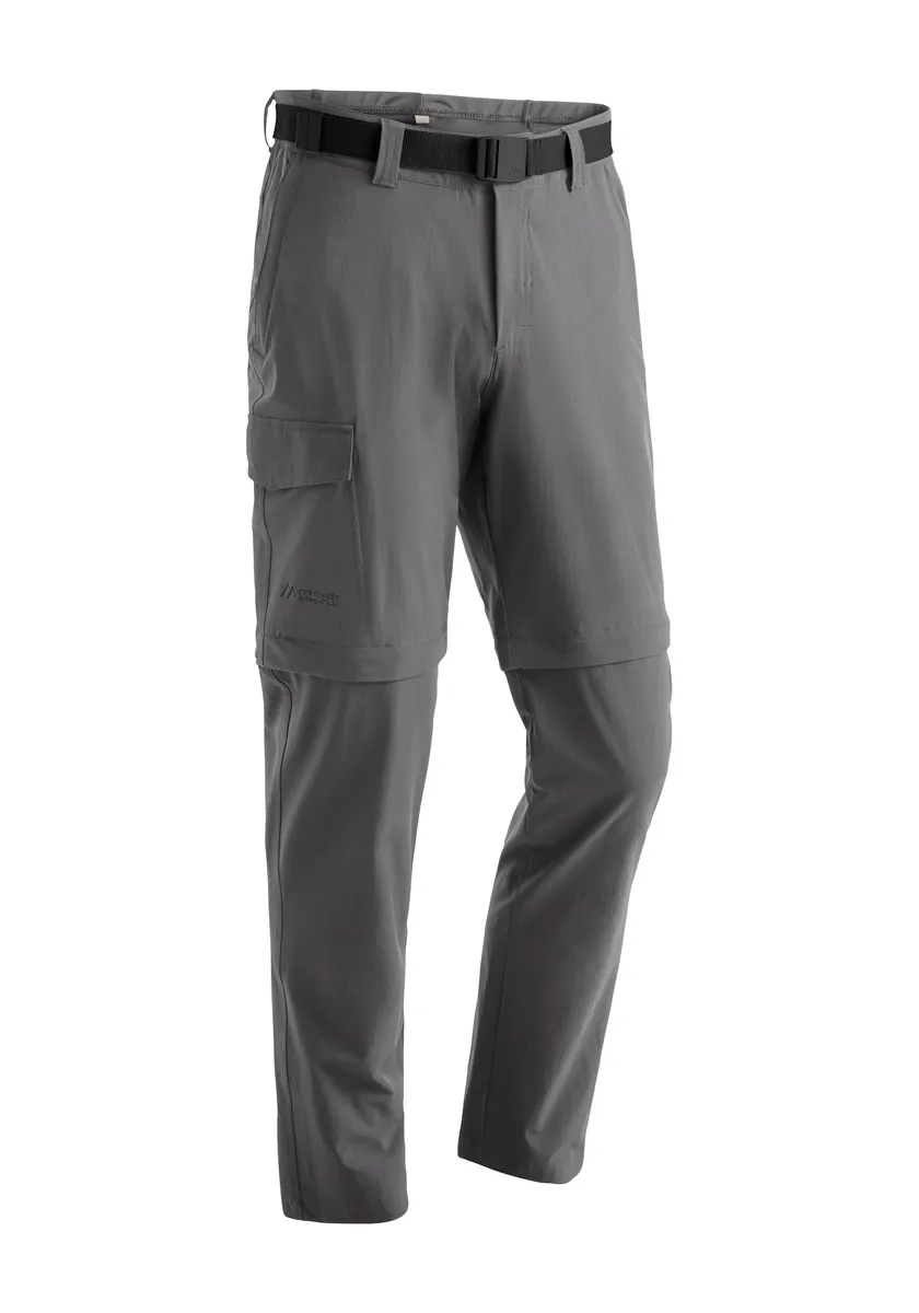 

Функциональные брюки Maier Sports "Torid slim zip", мужские походные брюки, уличные брюки на молнии, 4 кармана, облегающий крой, серый