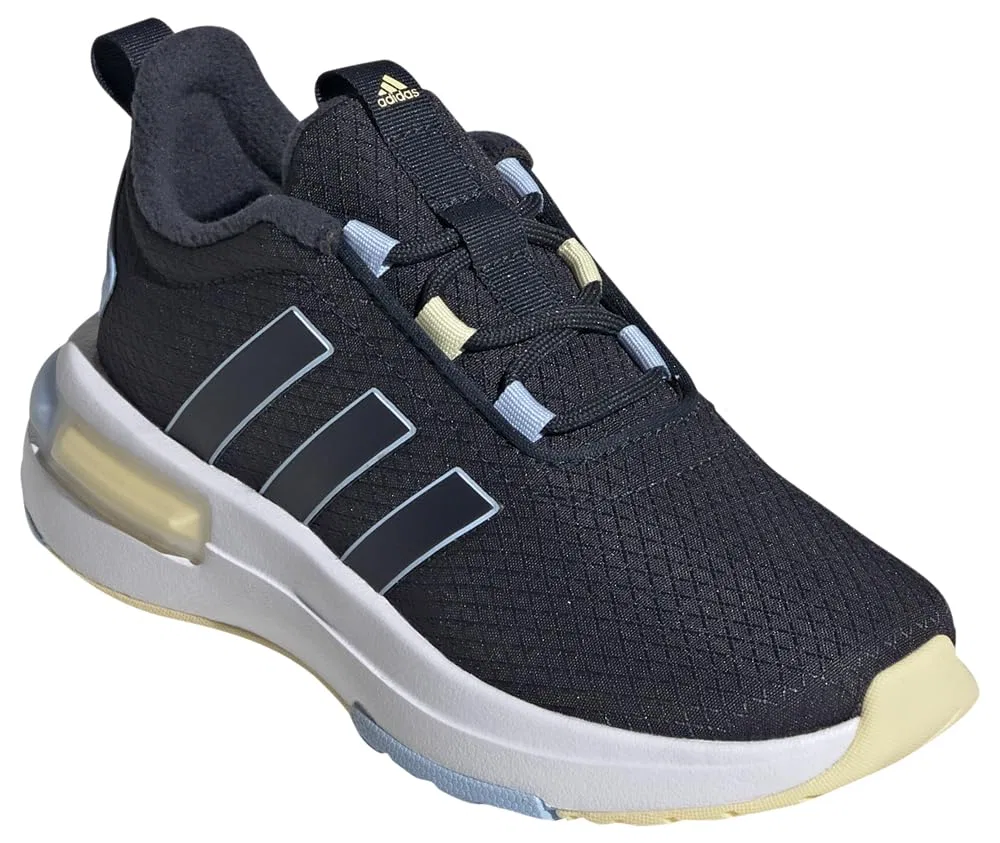 Детские кроссовки для мальчиков с шнуровкой Racer Tr23 Adidas, Aurora Ink Glow Blue Almost Yellow — фото 3