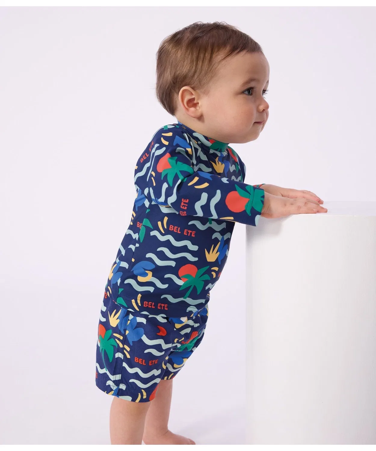Детский лонгслив-рашгард с принтом PETIT BATEAU, Blue — фото 2