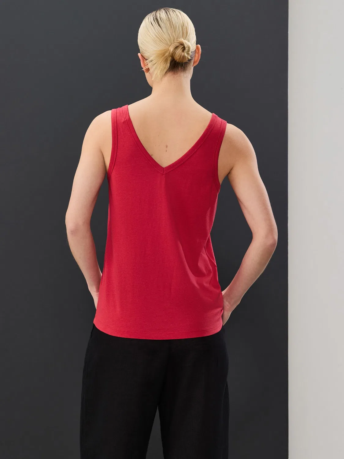Жилет свободного кроя Red Modal Slouch Vest Next, красный — фото 4
