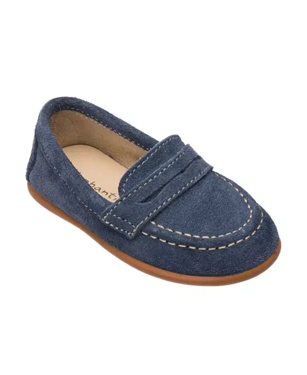 Детские лоферы для мальчиков из замши Suede Penny Loafer Elephantito, Denim — фото 3
