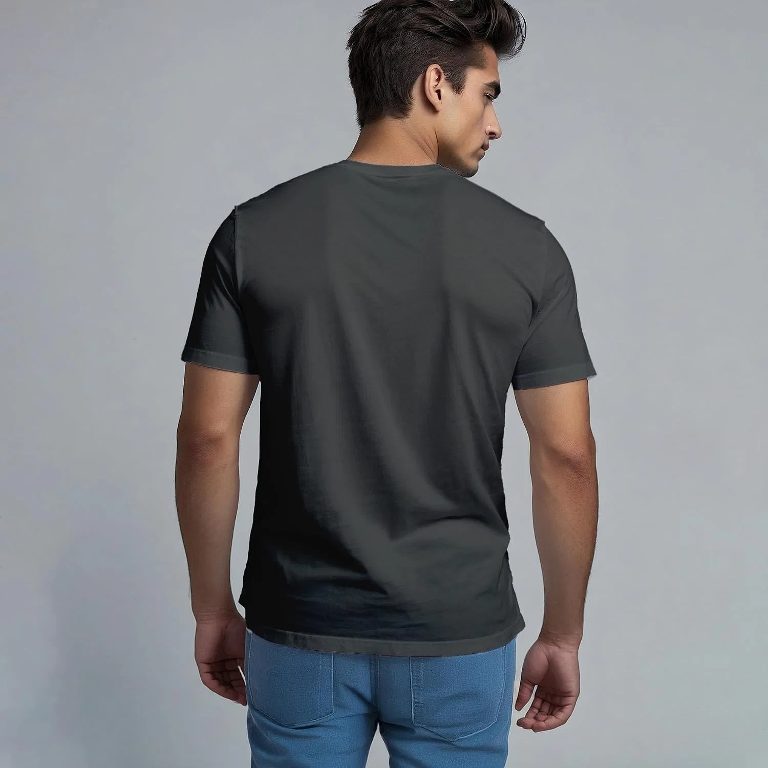 Унисекс футболка из органического хлопка Classic Fit Arventur, Dark Gray — фото 4