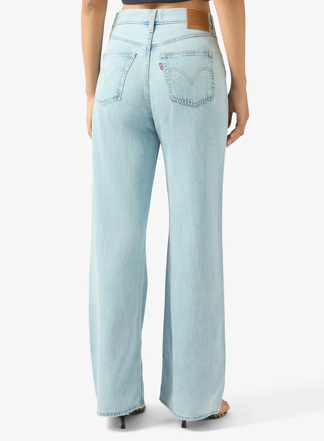 Джинсы широкие с высокой посадкой Ribcage Levi'S, индиго — фото 3