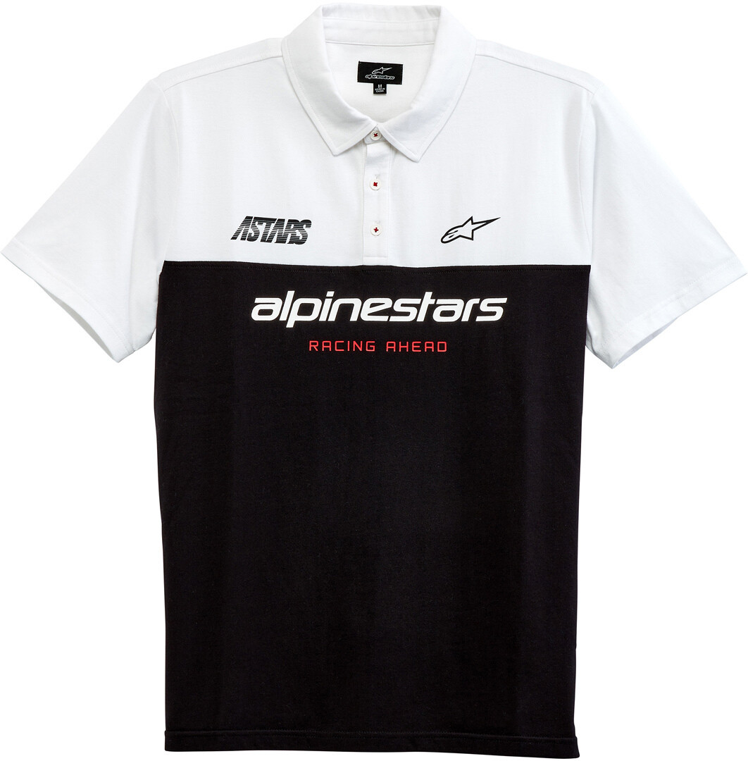 

Рубашка-поло Alpinestars Astars Paddock, бело-черная